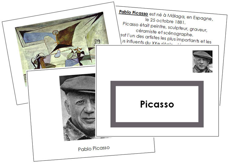 French - Pablo Picasso Art Book (border) - Montessori Print Shop
