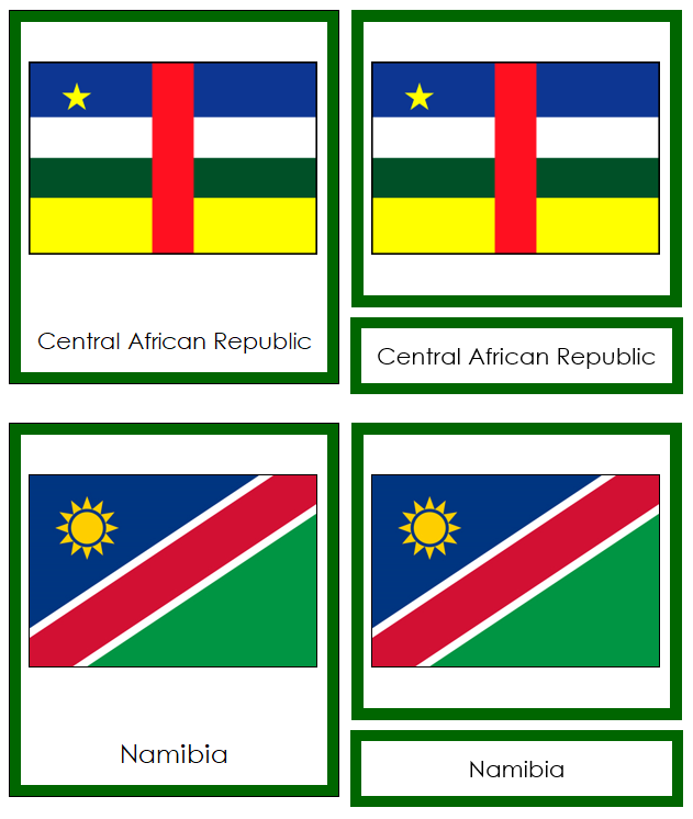 World Flags Bundle (color borders) - Montessori Print Shop