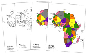 Maps of Africa - Montessori Print Shop continent study