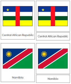 African flags - Montessori Print Shop continent cards