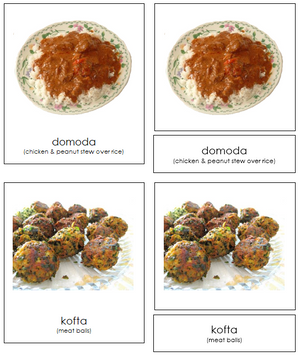 African Food Cards - Montessori Print Shop continent cards