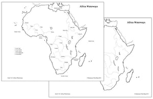 African Waterways Map - Montessori geography