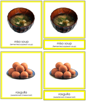 Foods of Asia 3-Part Cards - Montessori Print Shop Continent Studies
