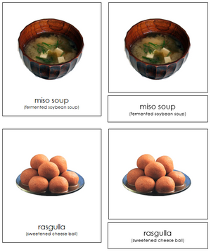 Asian Food Cards - Montessori Print Shop Continent Studies