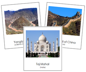 Asian Landmarks - Montessori geography cards