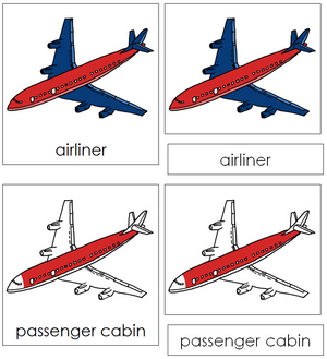 Airliner Nomenclature 3-Part Cards - Montessori Print Shop