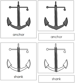 Anchor Nomenclature 3-Part Cards - Montessori Print Shop