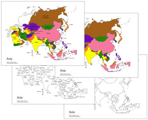 Montessori Maps of Asia - Montessori Print Shop continent study