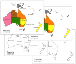 Montessori Maps of Australia - Montessori Print Shop continent study