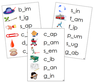 Step 2: CCVC Missing Consonant Cards - Montessori Print Shop