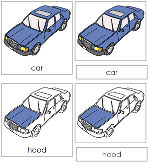Car Nomenclature 3-Part Cards - Montessori Print Shop
