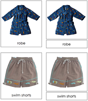 clothing 3-part classified cards - Montessori Print Shop