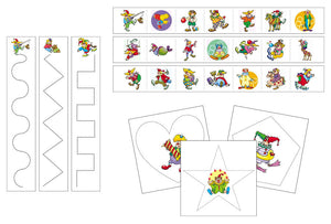Clowns Cutting Work - Preschool Activity by Montessori Print Shop