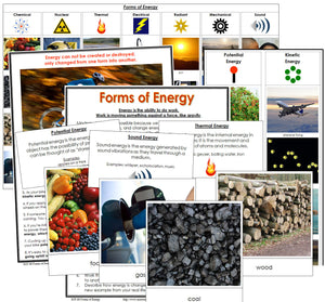 Forms of Energy Cards and Chart - Montessori Print Shop