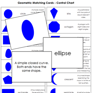 Geometric Matching Cards & Control Chart - Montessori Print Shop