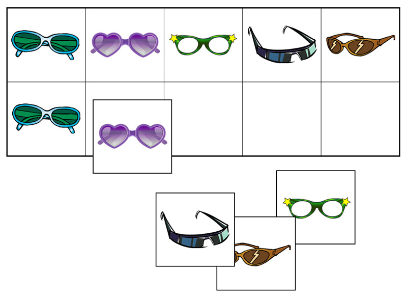 Glasses Match-Up & Memory Game - Montessori Print Shop