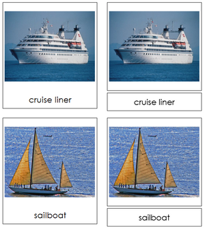 Marine Transportation 3-Part Cards - Montessori Print Shop