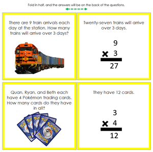 Multiplication Word Problems (color) Set 2 - Montessori Print Shop