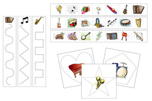 Music Cutting Work - Preschool Activity by Montessori Print Shop
