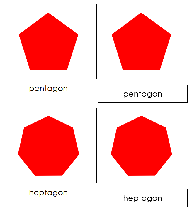 Types of Polygons Cards - Montessori Print Shop geometry cards