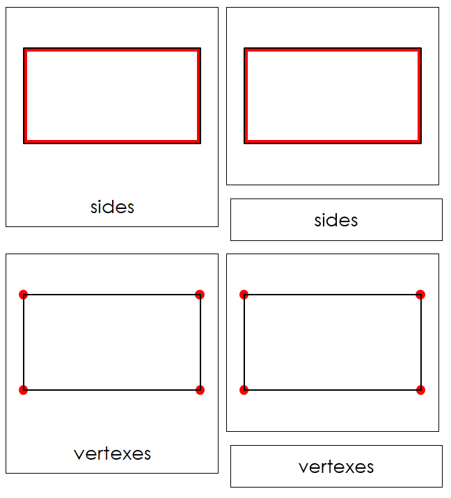 Study of a Rectangle Cards - Montessori Print Shop geometry cards
