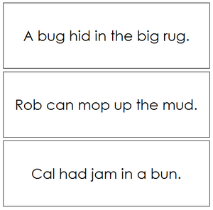 Step 1: Sentence Cards Set 3 - Montessori language cards