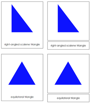 Simple Triangles Nomenclature Cards - Montessori Print Shop