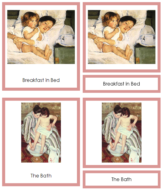 Mary Cassatt Art Cards (borders) - montessori art cards