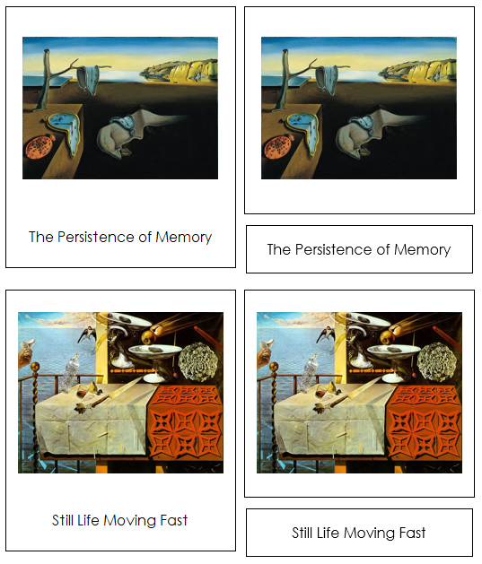 Salvador Dali Art Cards - Montessori Art Cards