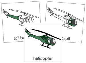 Helicopter Nomenclature Cards - Montessori Print Shop