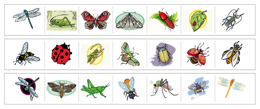 Insects Cutting Work - Preschool Activity by Montessori Print Shop