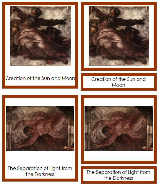 Michelangelo Art Cards (borders) - montessori art cards