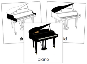 Piano Nomenclature Cards - Montessori Print Shop
