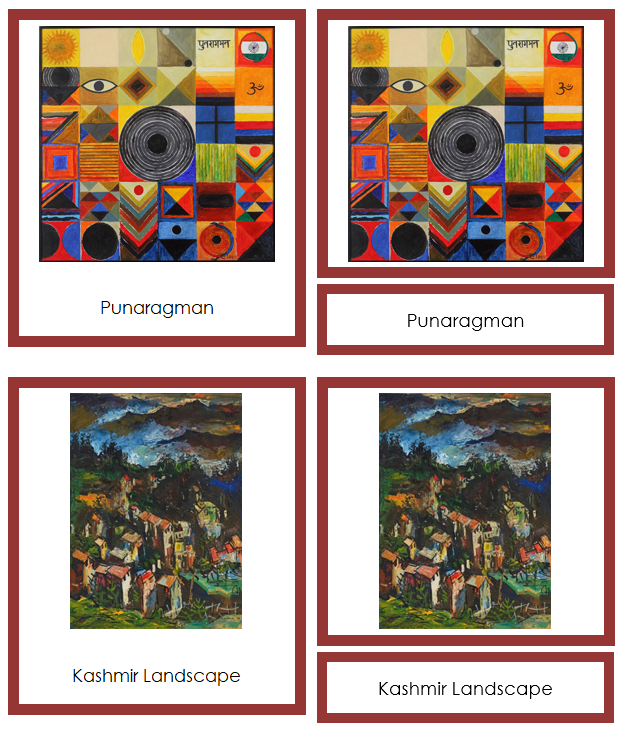 Sayed Haider Raza Art Cards (borders) - Montessori Print Shop