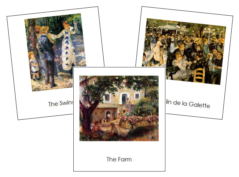 Pierre-Auguste Renoir Art Cards - montessori art materials