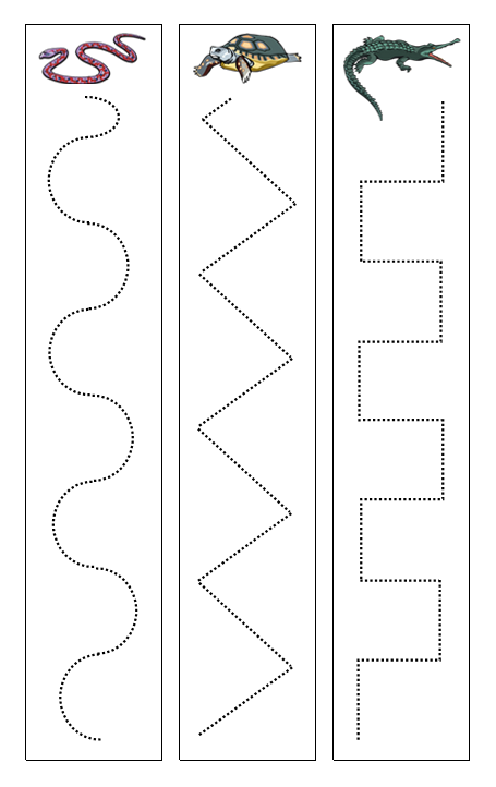 Reptiles Cutting Work Montessori Print Shop - Main Image