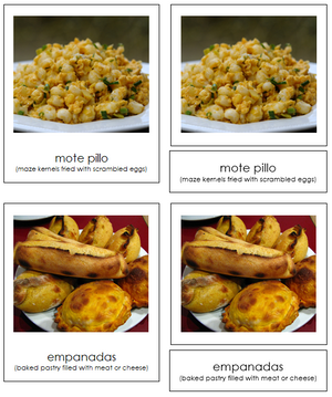 South American Food Cards - Montessori Print Shop continent study