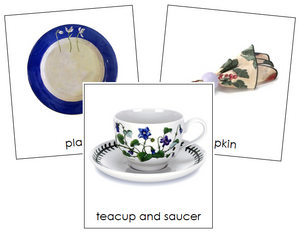 Tableware 3-Part Cards - Montessori Print Shop