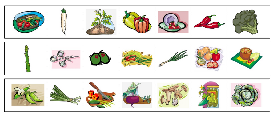 Vegetables Cutting Work - Preschool Activity by Montessori Print Shop