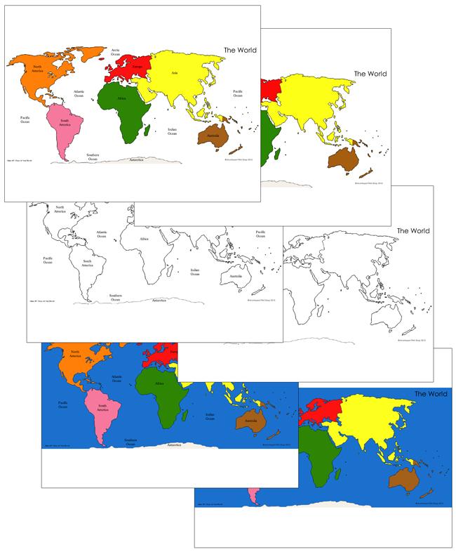 World maps and masters - Montessori Print Shop geography