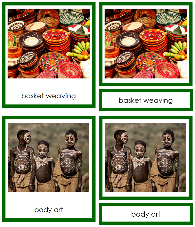 Culture of Africa Cards - (color-coded) - Montessori Print Shop