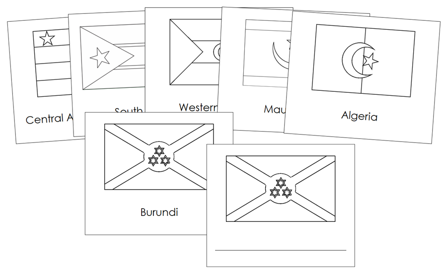 Flags of the World (Blackline Masters) Bundle - Montessori Print Shop geography printable