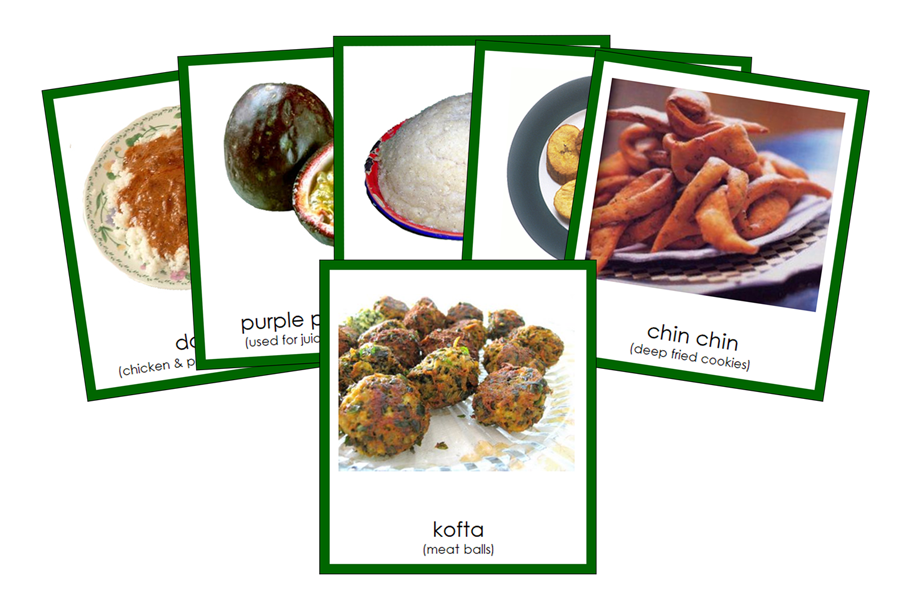 World Foods Bundle (color borders) - Montessori Print Shop Digital Download