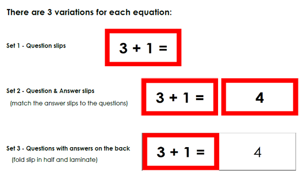 Math Operations Equation Slips (color) - Montessori Print Shop Digital ...
