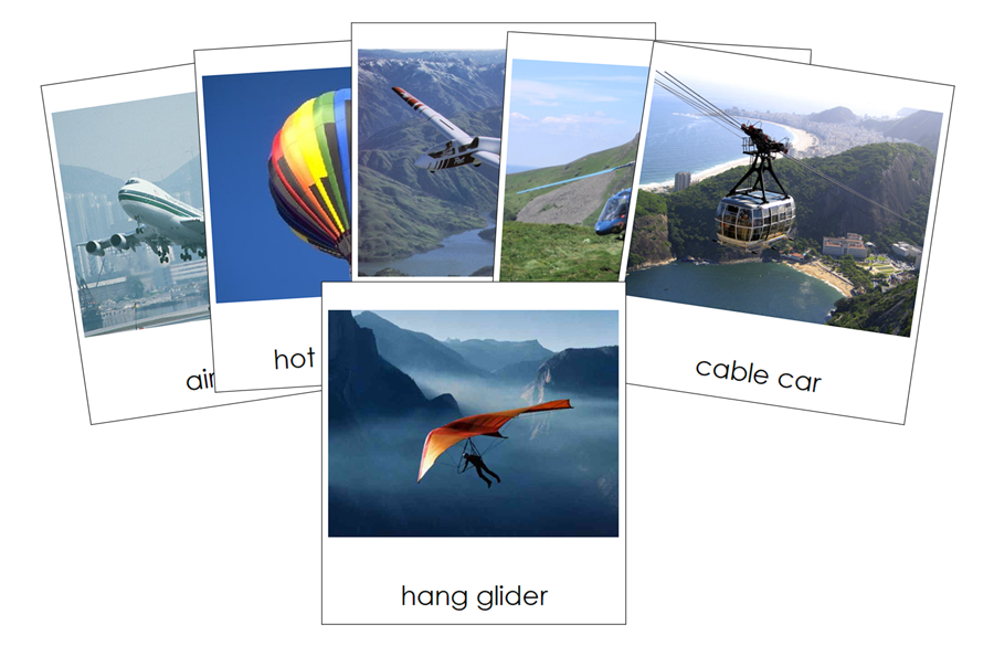 Air Transportation 3-Part Cards - Montessori Print Shop