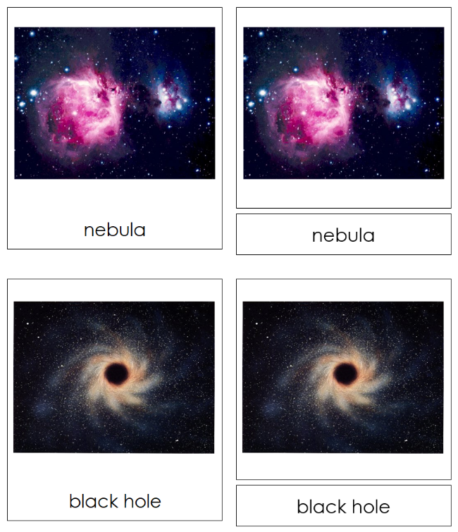 Astronomy Concepts 3-part cards - Montessori Print Shop Digital Download