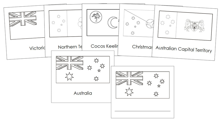 Flags of Australia Blackline Masters by Montessori Print Shop