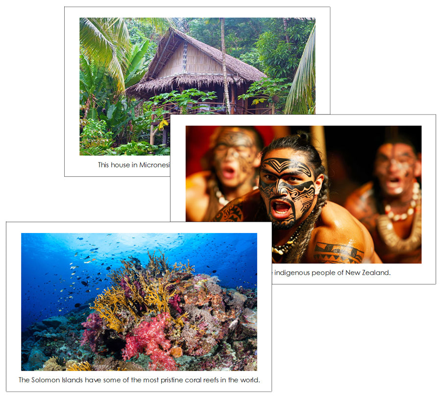Australia/Oceania Geography Bundle - Montessori geography cards
