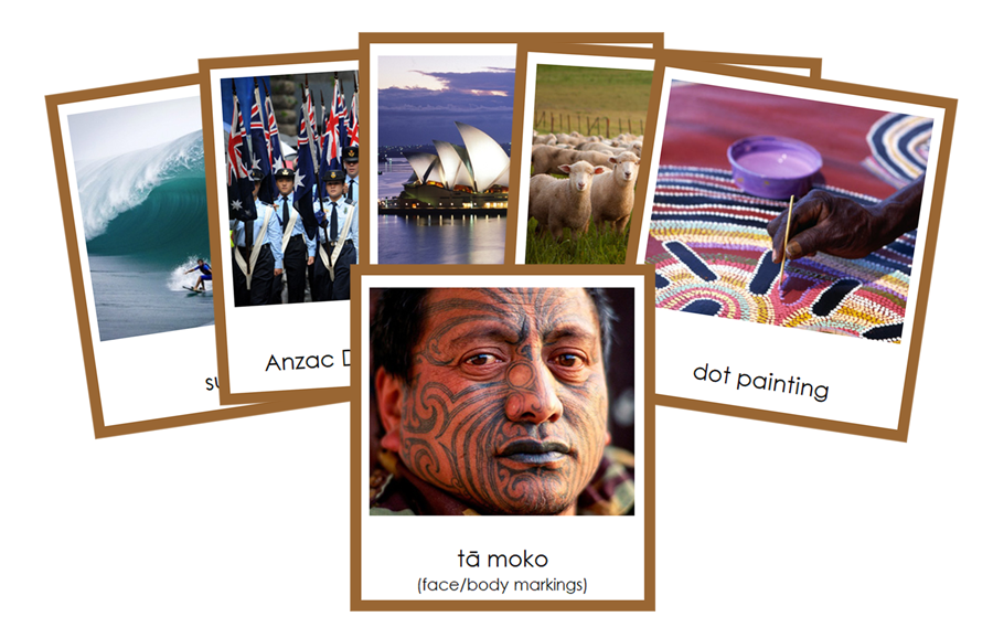 Culture of Australia/Oceania 3-Part Cards by Montessori Print Shop
