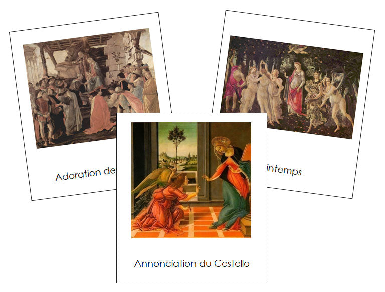 French - Sandro Botticelli Art Cards - Montessori Print Shop